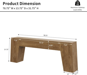 Console de canapé extra longue, grande table en bois de style farmhouse à placer derrière le canapé, table <span class=keywords><strong>d</strong></span>'appoint moderne pour hall <span class=keywords><strong>d</strong></span>'<span class=keywords><strong>entrée</strong></span>, couloir ou <span class=keywords><strong>entrée</strong></span>. - Product Image 4