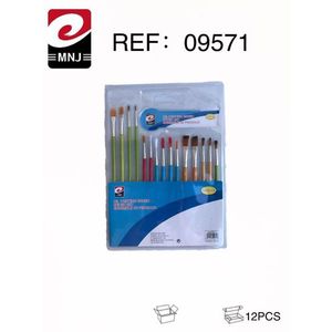 MNJ Plastic Oil Painting Brushes 12Pcs Set For Art Painting - Product Image 3