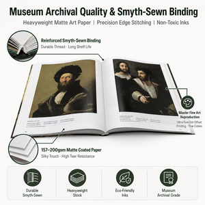 Servizio di Stampa Personalizzata di Cataloghi d'Arte con Copertina Flessibile, Catalogo di Dipinti a Olio per Musei, <span class=keywords><strong>Libro</strong></span> d'Arte con Copertina Morbida e Alette, 180 Pagine Pieghevoli, OEM ODM - Product Image 5