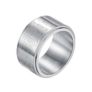 Chinese Style Taoist Gold Titanium Steel Rotating <b>Ring</b> For Men Meditation Gift Jewelry - Product Image 5