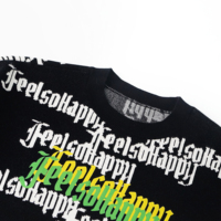 Individuelles Logo Vorne OEM/ODM Herren Winter Knitterfreier 100% Baumwolle Jacquard-Muster Rundhals-Pullover
