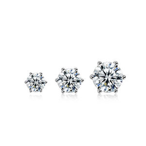 Boucles d'oreilles clous Ruizuan classiques en moissanite naturelle taille brillant rond, avec silicone, style Stirling vintage, pour anniversaire, unisexe, 1 carat - Product Image 1