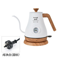 Bouilloire électrique en acier inoxydable à col de cygne avec thermomètre pour eau bouillante, idéale pour les cadeaux de fête