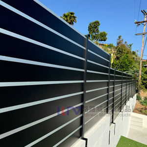 รั้วสวนรั้วรักษาความปลอดภัยรั้วอลูมิเนียมแผงรั้วโลหะ8FT ความเป็นส่วนตัวสูง - Product Image 6