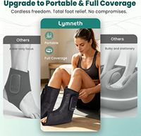 Masseur de pieds à compression d'air avec chaleur, convient aux tailles 5-11, bottes de compression sans fil