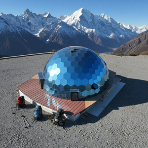 Dôme <span class=keywords><strong>Camping</strong></span> Igloo moderne en fibre de verre géodésique en verre nid d'abeille maison dôme à vendre - Product Image 1