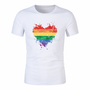 Custom <strong>Pride</strong> Rainbow Plain White T-shirts - Product Image 2