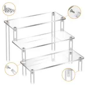 Présentoir acrylique transparent Step Riser pour Funko <span class=keywords><strong>Pop</strong></span> Figures Cupcake cosmétique vernis à ongles argile <span class=keywords><strong>Figurine</strong></span> bijoux - Product Image 1