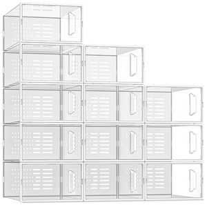 <span class=keywords><strong>Cajas</strong></span> <span class=keywords><strong>de</strong></span> Zapatos <span class=keywords><strong>de</strong></span> Plástico Transparente PP, Duraderas y <span class=keywords><strong>Plegables</strong></span>, Organizador <span class=keywords><strong>de</strong></span> Zapatos Plegable, Caja <span class=keywords><strong>de</strong></span> Almacenamiento, Protección Ambiental BT-389 - Product Image 1