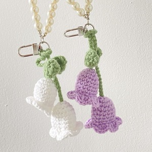 Handmade Knitted De Tulipanes Wool Crochet Woven Flower Key Chains Women Flower String Keychain Bag Charms Decor - Product Image 5