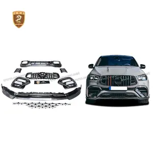 Kit de corpo para mercedes bens gle coletor, mais novo bodykit para gle350 gle450 gle63amg c167, atualizado para estilo brabus800, kits de corpo de fibra de carbono, 2021