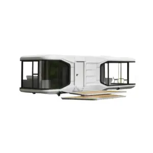 Furnished Cabin Homes Prefab Villa House 40ft Container Homes Capsule Office Pod