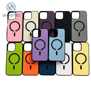 New Popular PU Leather With Magnetic Wireless Charging Anti-scratch Phone Case For IPhone 14 15 Pro Fundas