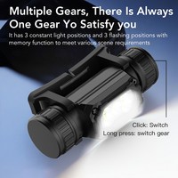 Lampe frontale ultra-lumineuse 2300LM, portée 110M, rechargeable par USB 1800mAh, pour activités de plein air et situations d'urgence