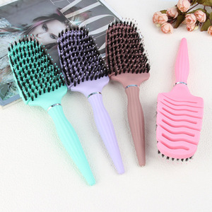 Poils de sanglier en plastique Vague creuse Big Bend Spareribs Peigne de massage pour cheveux bouclés à <span class=keywords><strong>crinière</strong></span> de porc pour <span class=keywords><strong>la</strong></span> coiffure - Product Image 3