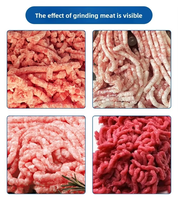 Hachoir à viande électrique commercial en acier inoxydable, capacité 500 kg/h, pour usage industriel (sortie d'usine)