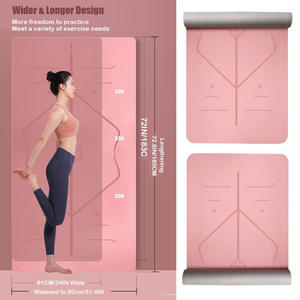 Tapete de Yoga Ecológico Personalizable para Mujer, para Pilates, Deportes en Interiores y Exteriores, Grande, de Viaje, Extra Grueso, de TPE - Product Image 4