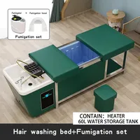 60L Tragbares Shampoo-Bett ohne Wasseranschluss mit Wasserspeicher, Kopf-Spa-Haarwasch-Massagetisch, Salon-Friseur-Möbel