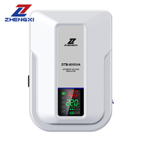 Stabilisateur de tension automatique monophasé DTB 5KVA 8KVA avec écran LCD SVC, large plage d'entrée 80V-260V, sortie 220V AC, protection contre les basses tensions