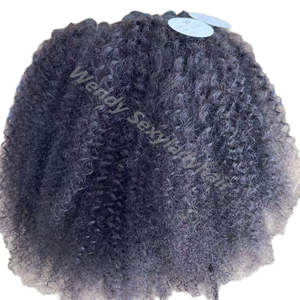 VMAE Cabello Humano Virgen Remy Afro Kinky Rizado Ondulado con Cierre Frontal, Cutícula Alineada, Encaje HD, Cabello de Bebé, Estilo Liso - Product Image 1