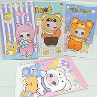 Venta al por mayor 4 unidades/set Babythree A5 tamaño Anime Notebook escuela Oficina Bloc de notas promocional diario bebé Tres cuaderno de dibujos animados