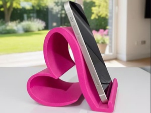 Supporto per Telefono a Forma di Cuore, Porta Cellulare e Tablet Universale Stampato in 3D, Organizzatore da Scrivania Elegante <span class=keywords><strong>Multicolore</strong></span> per Casa e Ufficio - Product Image 3