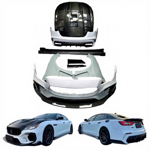 YICKU Nuovo Arrivo per <span class=keywords><strong>Maserati</strong></span> Quattroporte Upgrade Topcar Stile Wide Paraurti Anteriore Parafanghi Minigonne Laterali Kit Carrozzeria in Fibra di Carbonio - Product Image 1