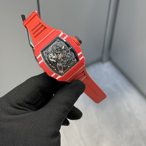 The top-quality best-selling 3502 rubber strap, skeletonized movement, carbon fiber <b>case</b>, sporty style mechanical <b>watch</b> - Product Image 2