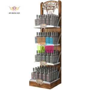 Pos hàng hóa khuyến mãi sang trọng đứng kim loại rượu rượu chai sàn cửa hàng hiển thị là viết tắt của cửa hàng - Product Image 6