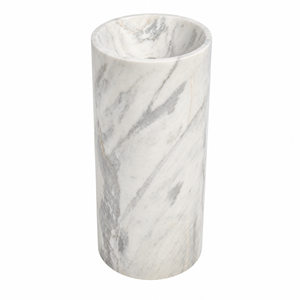 Poulars Wholesale Luxury Modern <b>Freestanding</b> Natural Stone Man Made Pedestal Hand Washing Sink Statuario White Marble Washroom - Product Image 2