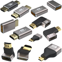 Adaptateur d'extension HDMI 2.1 8K mâle vers femelle à 90/270 degrés, en aluminium, pour Micro Mini HDMI