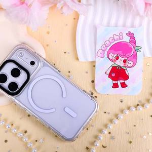 17 प्रो मैक्स ऐक्रेलिक टीपू सामग्री ओएम निर्माता के लिए कस्टम चुंबकीय शॉकप्रूफ कार्ड धारक फोन मामला - Product Image 5