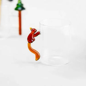 Wholesale Customized clear Glass Drinking Cup <strong>Mug</strong> with Squirrel Handle - Product Image 1