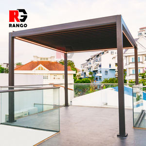 Prix de <span class=keywords><strong>pergola</strong></span> en <span class=keywords><strong>aluminium</strong></span> bioclimatique solide Profil de lames personnalisées Louvre de <span class=keywords><strong>pergola</strong></span> Alfresco étanche pour véranda - Product Image 2