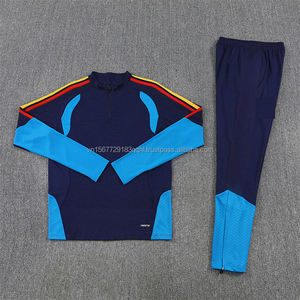 Traje de Entrenamiento Largo Estampado de Otoño, con Media Cremallera y Manga Larga, para Fútbol, Adultos y Niños, con Logotipo Personalizable, de Secado Rápido y Transpirable - Product Image 3