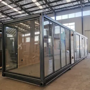 <span class=keywords><strong>Inmobiliaria</strong></span> Listo para Popular Europa Bungalow Cocina móvil Baño Casas prefabricadas de madera 40 pies Cabina de casas manufacturadas modernas - Product Image 4