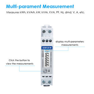 Eastron เครื่องวัด45A SDM120ขนาดเล็กรางขนาดเล็กแบบตรง, เครื่องวัดกำลังไฟฟ้าขนาดเล็กสำหรับที่อยู่อาศัยที่อยู่อาศัย - Product Image 4