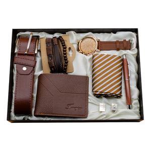Set Regalo <span class=keywords><strong>di</strong></span> <span class=keywords><strong>San</strong></span> <span class=keywords><strong>Valentino</strong></span> per <span class=keywords><strong>Uomo</strong></span> 7 Pezzi: Portafoglio/Profumo/Orologio al Quarzo/Cintura in Pelle/Gemelli/Penna - Product Image 6