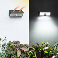 38 lampes solaires LED avec détecteur de mouvement PIR, étanches, sans fil, alimentées par énergie solaire, pour extérieur, jardin, rue, mur