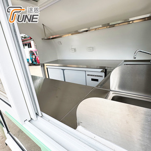 Retro Style Round Mobile Food <b>Trailer</b> Towable Snack Beverage Cart Ice Coffee <b>Concession</b> <b>Trailer</b> for Street Business - Product Image 5