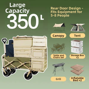 E-RIKE pliable 350L grande capacité Camping <span class=keywords><strong>Wagon</strong></span> pliable panier utilitaire extérieur pliant plage <span class=keywords><strong>Wagon</strong></span> - Product Image 3