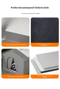 בית חיות מחמד קטן, אקולוגי, עמיד למים ועמיד בפני גשם לחורף, עם סגירת כפתורים, אוהל חם לכלבים, דוגמה אחידה - Product Image 6