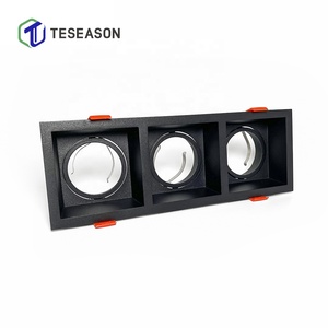 Tn031s3 vuông lõm <span class=keywords><strong>Downlight</strong></span> bezel nhôm | Góc điều chỉnh | 75*230mm cắt 85*240mm Bìa 40mm Chiều cao phù hợp với MR16/GU10 - Product Image 1