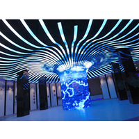 Écran LED flexible vertical d'intérieur, écran à pixels pleine couleur flexible P2.5 pour affichage LED à angle de vision de 360 degrés cylindrique