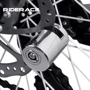 RIDERACE不锈钢自行车摩托车机车盘式制动器防水防盗安全坚固轮盘式制动器锁