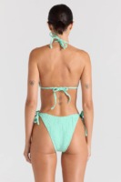 Fabricant de bikinis sur mesure, ensemble de bikini triangle en jacquard Repreve, bretelles ajustables, coupe haute, bikini 2 pièces, vêtements de bain