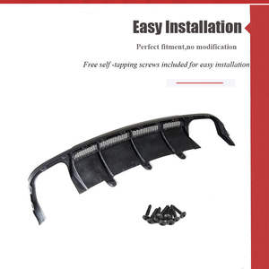 Diffuseur de pare-chocs arrière en fibre de carbone Style <span class=keywords><strong>RS6</strong></span> Lèvre de diffuseur arrière pour <span class=keywords><strong>Audi</strong></span> A6 SLINE S6 C7.5 2015 2016 2017 2018 - Product Image 4