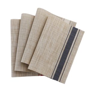 Napperons de <span class=keywords><strong>table</strong></span> de style japonais napperons en <span class=keywords><strong>vinyle</strong></span> tissé crossweave lavables napperons de cuisine antidérapants résistants à la chaleur pour <span class=keywords><strong>table</strong></span> à manger - Product Image 1