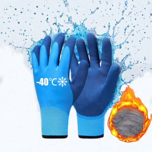 Protección laboral de construcción de alta calidad látex nitrilo espuma sumergida trabajo de invierno por debajo de cero guantes de trabajo de construcción mecánica - Product Image 1