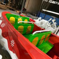 Manège portable de Noël : Mini-voiture volante sur remorque